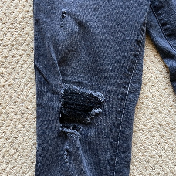 Jessica Simpson Black Grey Uptown High Rise Distressed Skinny Jean Size 27 - Picture 3 of 6